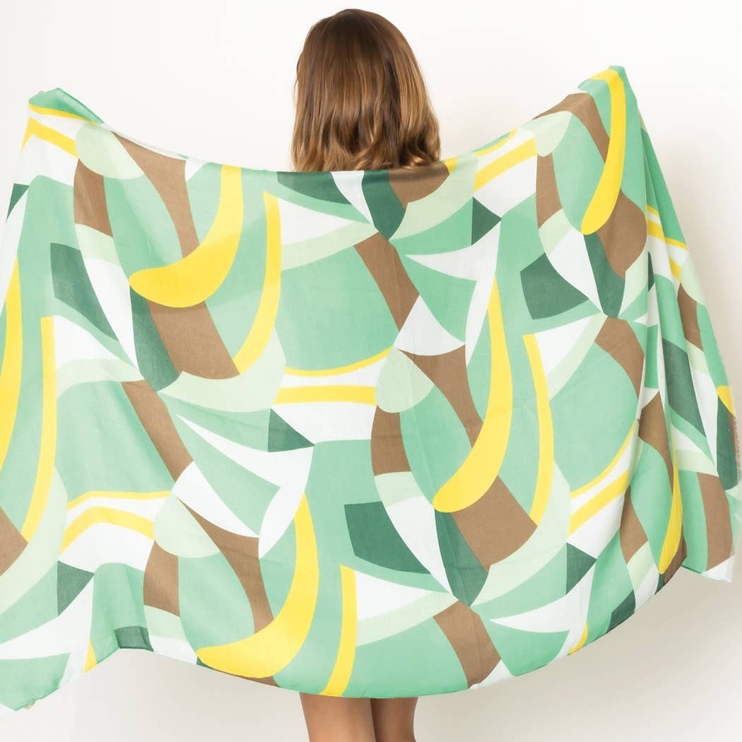 Fashion City - Wholesale Sjaal - Dames - Levendige sjaal met abstracte print3