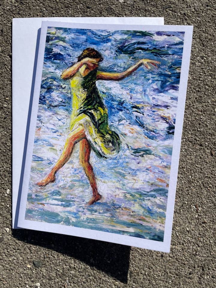 SD42 Green Dress Dancer pour la vente par Fine Art Expressions