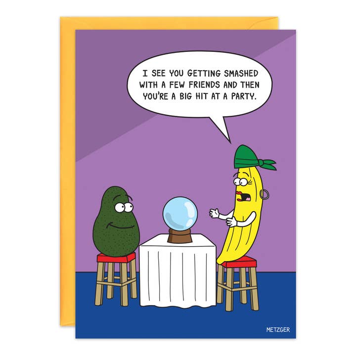 Oatmeal Studios - Wholesale Birthday Card - Avocado Fortune Birthday Card - 9319