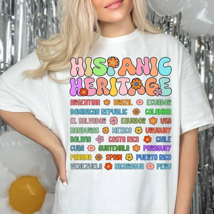 Vivtrek - Wholesale Screen Printed T-Shirt - Women's - Hispanic Heritage Country Latino Heritage Month Shirts