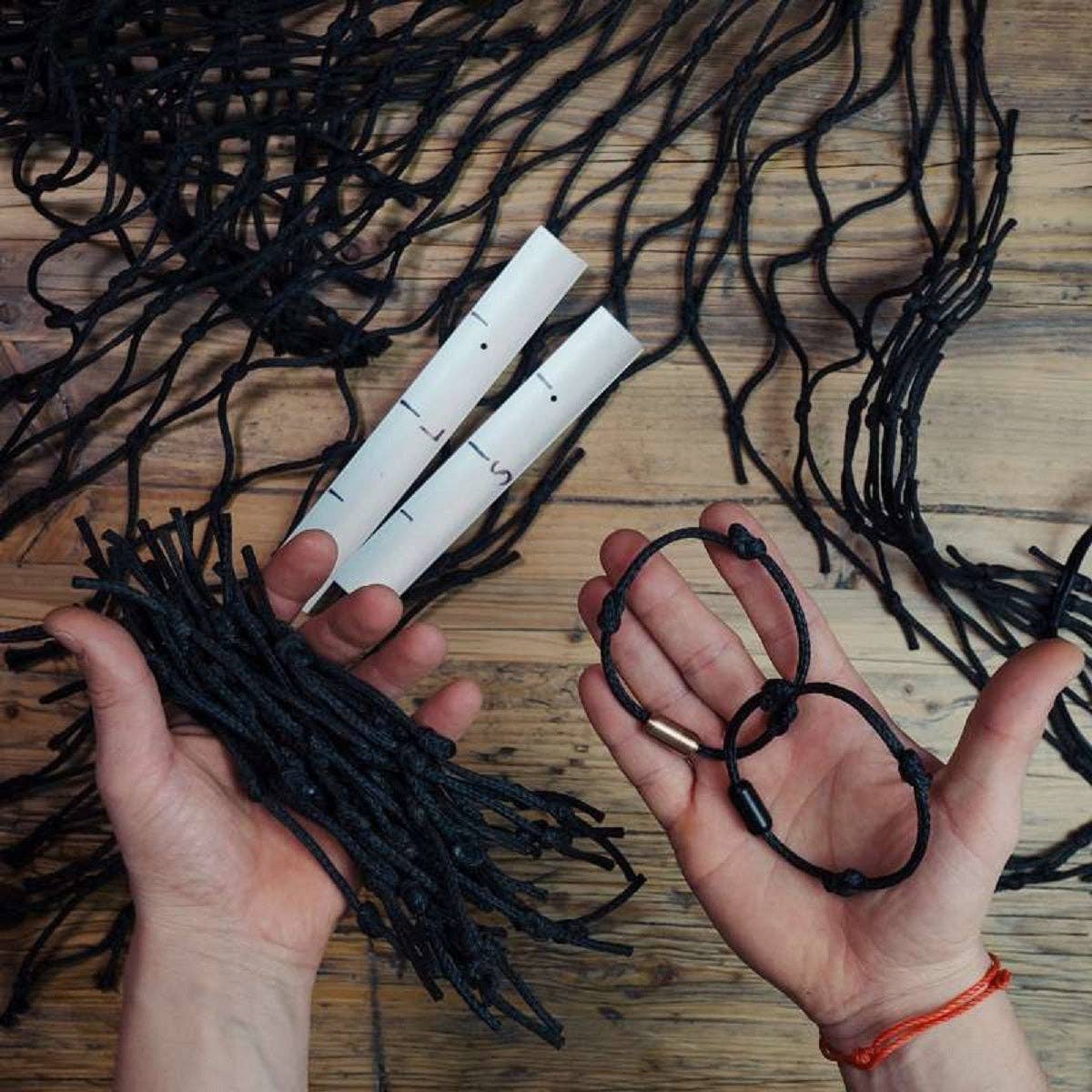 BRACENET - Wholesale Woven/Braided Bracelet - Black Sea II bracelet made from fishing net15