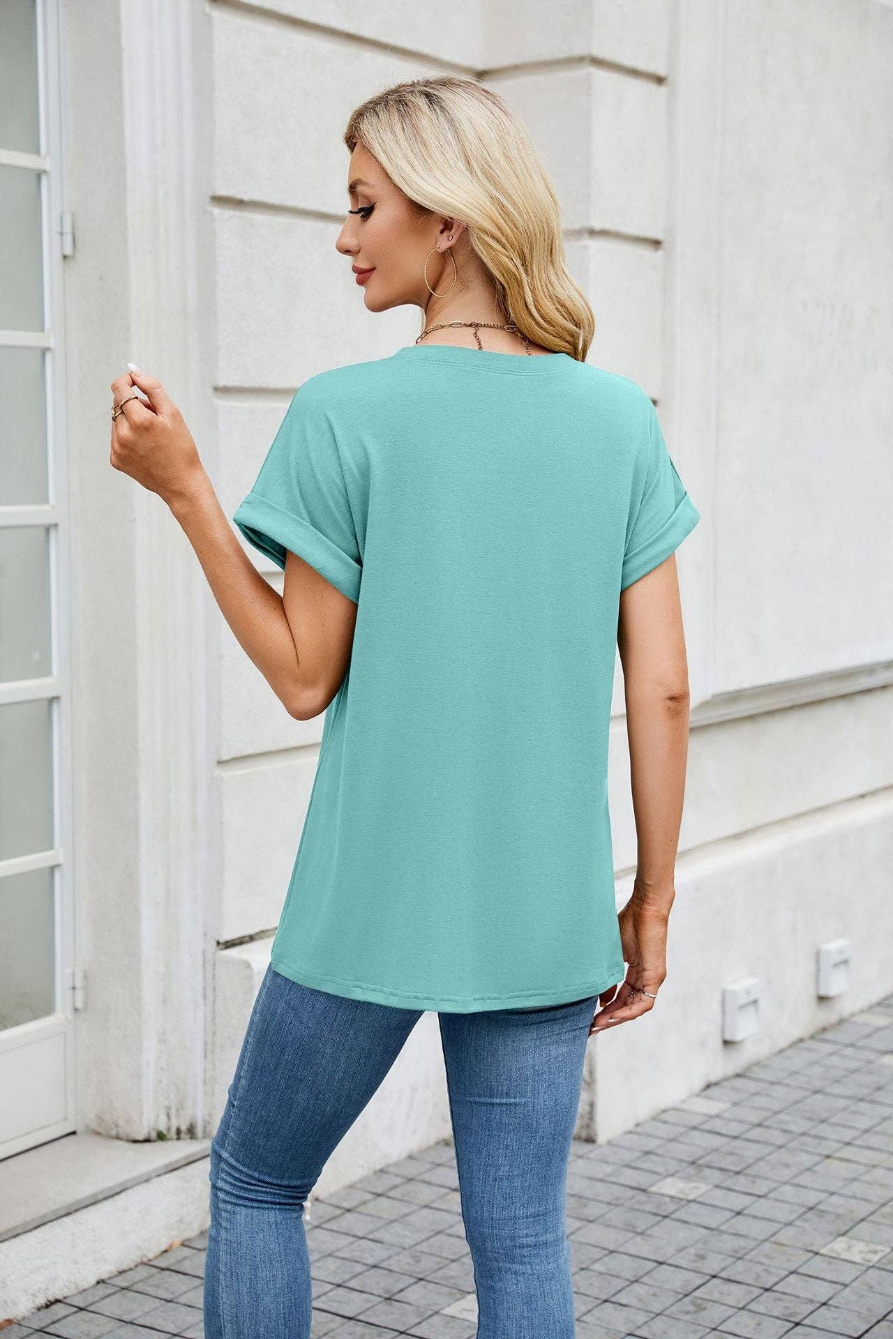 Lovesoft - Wholesale T-Shirt - Women's - Round Neck Loose Short Sleeve T-Shirt Top5