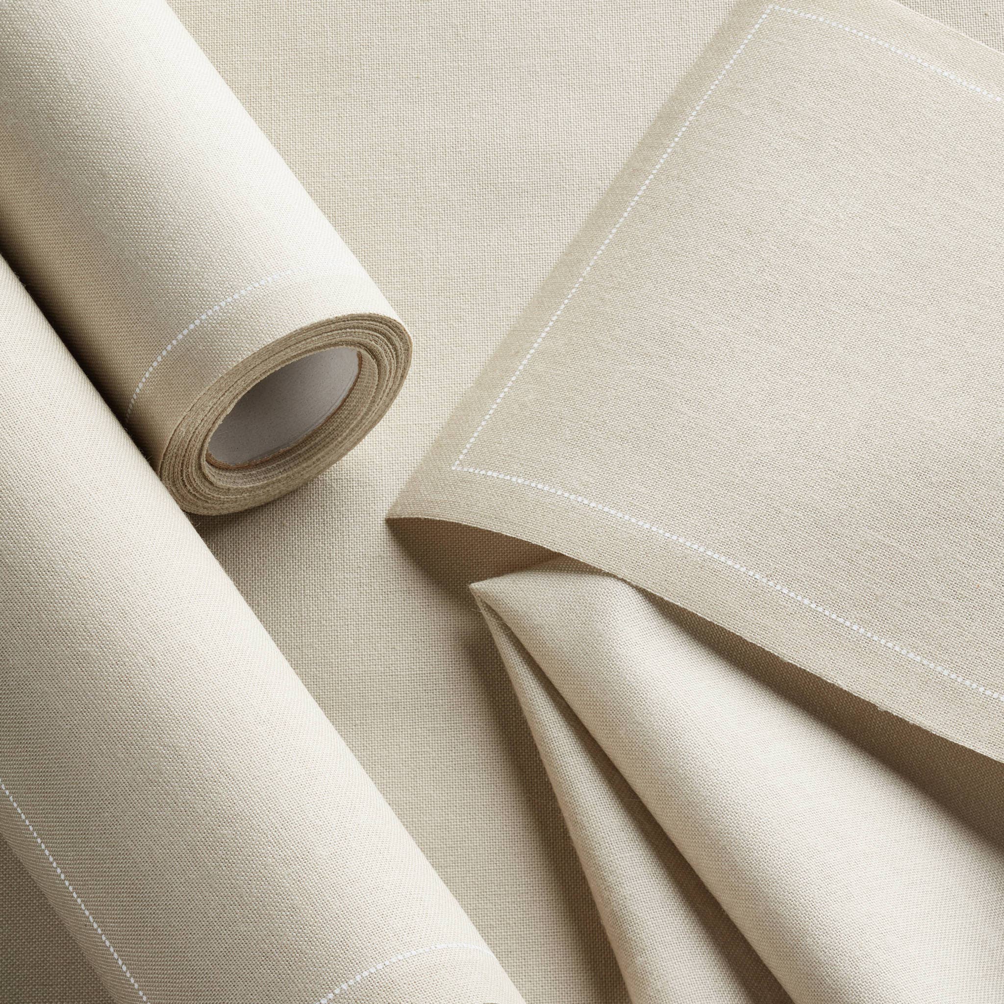 MY DRAP - Vente Serviettes de table en tissu - Serviettes Cocktail Sable Coton 50 Unités3