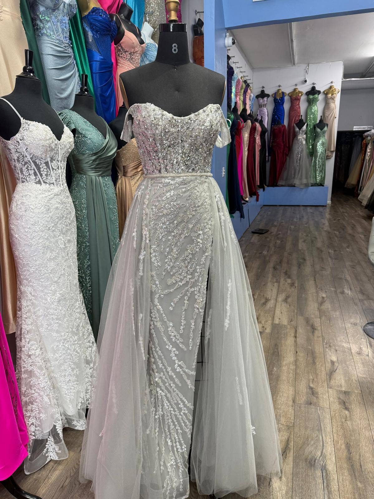 La Veneto - Wholesale Dress - Women's - Off Shoulder , lace with beaded 3