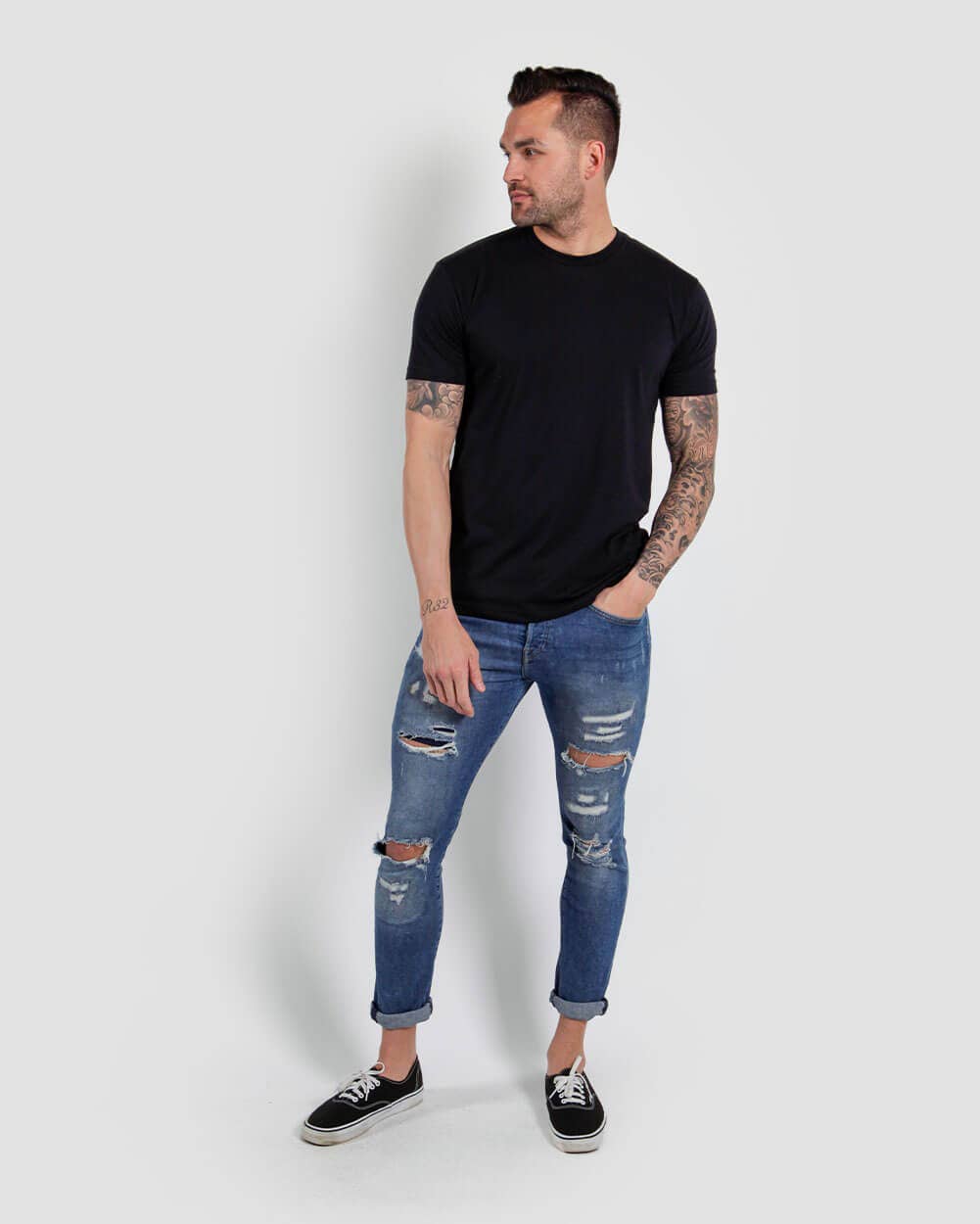 INTO THE AM - Wholesale T-Shirt - Men's - Men's Premium Basic Tee - Soft Fitted Blank T-Shirts1