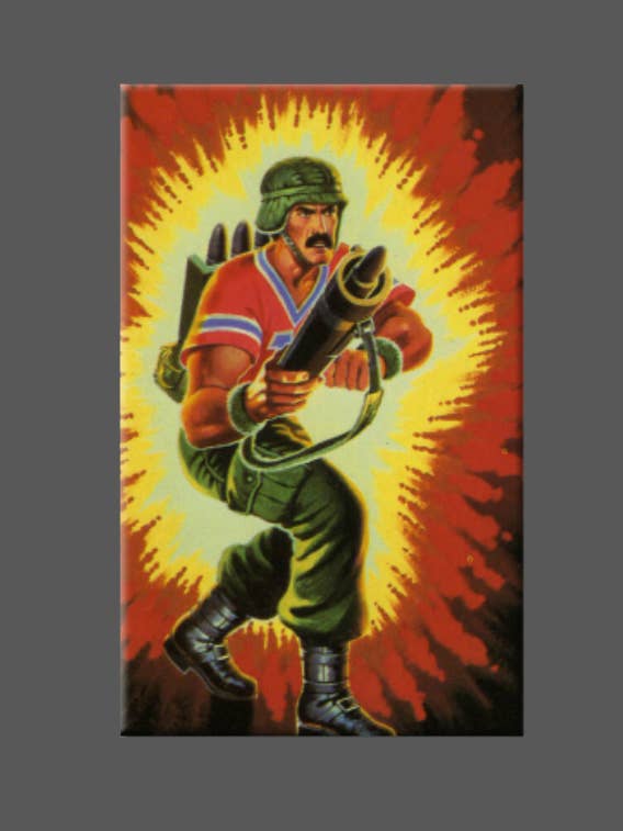 GI JOE, BAZOOKA, Magnet, Button, Mirror, 80'S, COBRA for wholesale by Ba Ba Buttons