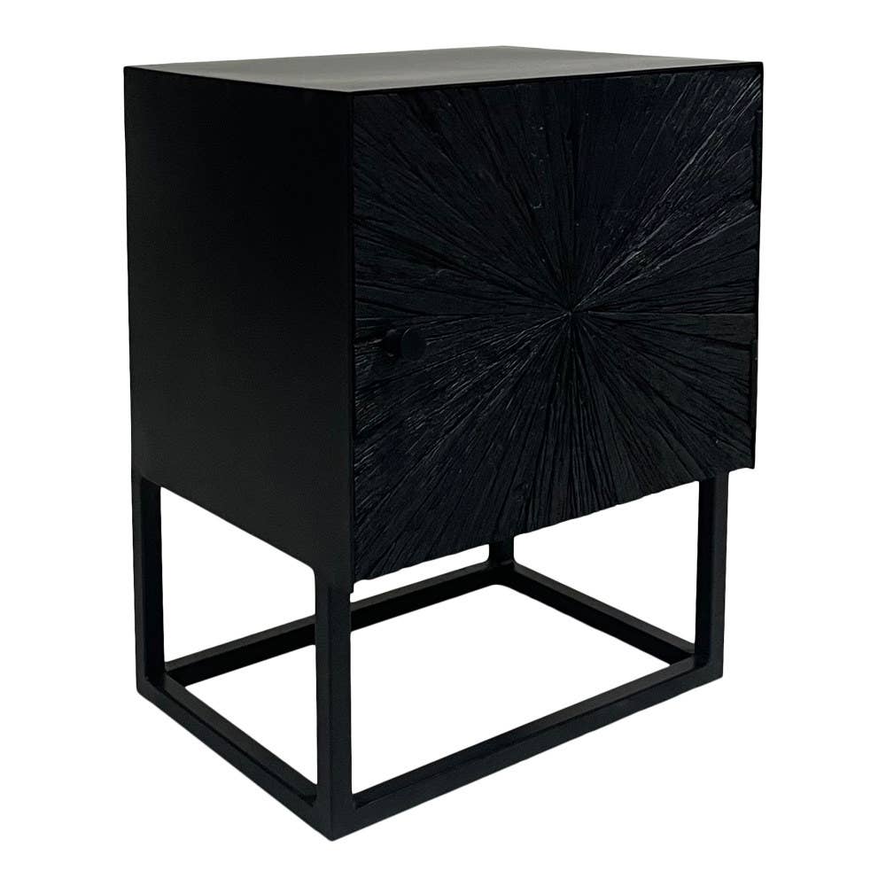 EARTHWARE - Wholesale Cabinet - Black bedside table Etoile 1 door1