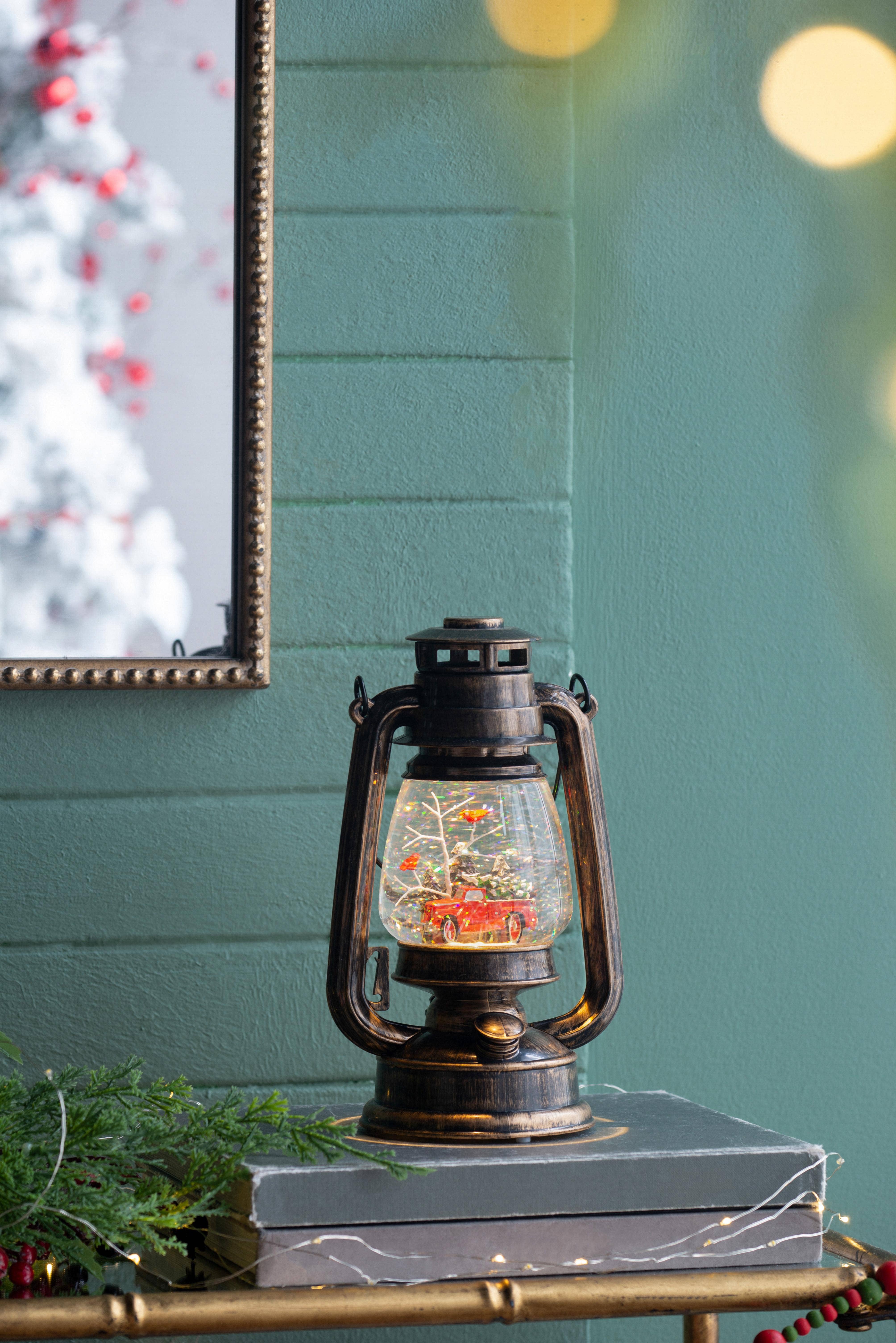 A&B Home Group Inc. - Wholesale Christmas Decoration - 5.9x4.5x9.8" Red Bird And Tree With Car Big Water Lantern4