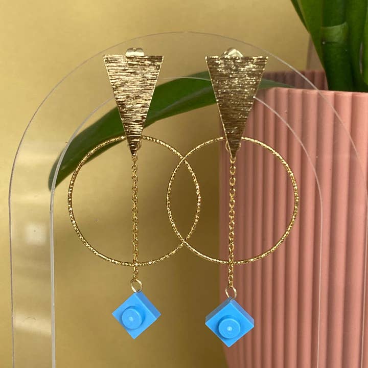 Brique d'Oreille - Vente Boucles d'oreilles pendantes - Boucles d'oreilles ethniques dorées - Les Voyageuses18