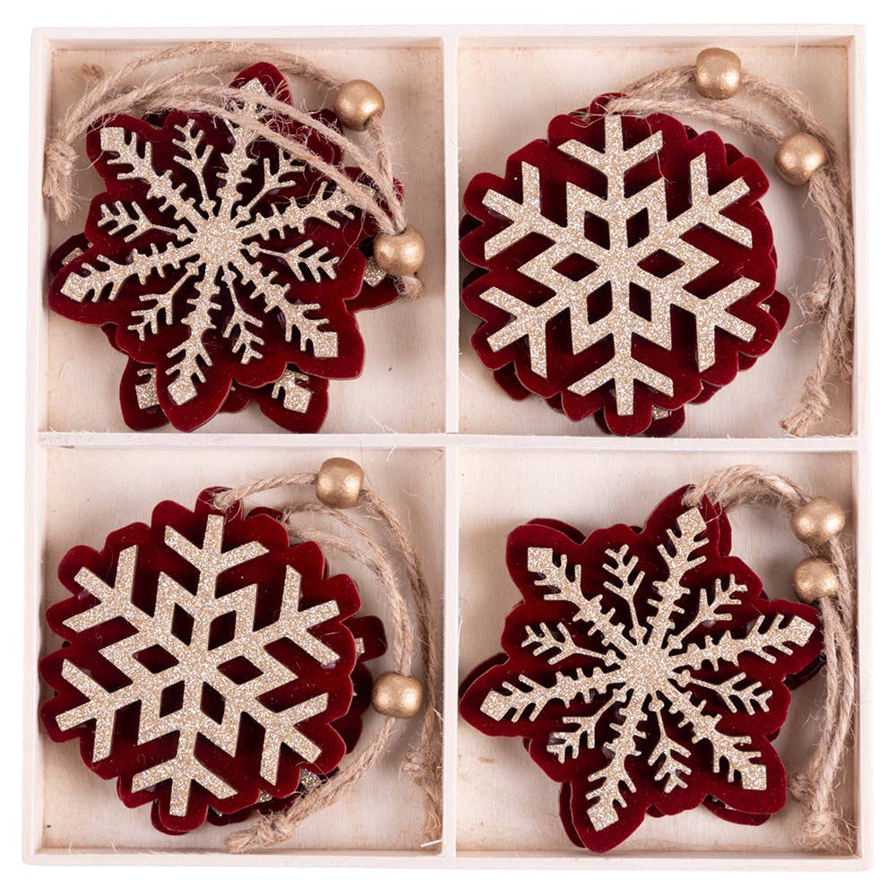 VdE Tivoli 1996 - Wholesale Ornament Set - CHRISTMAS CHIC SET 8 VELVET AND GLITTER BOW HANGERS0