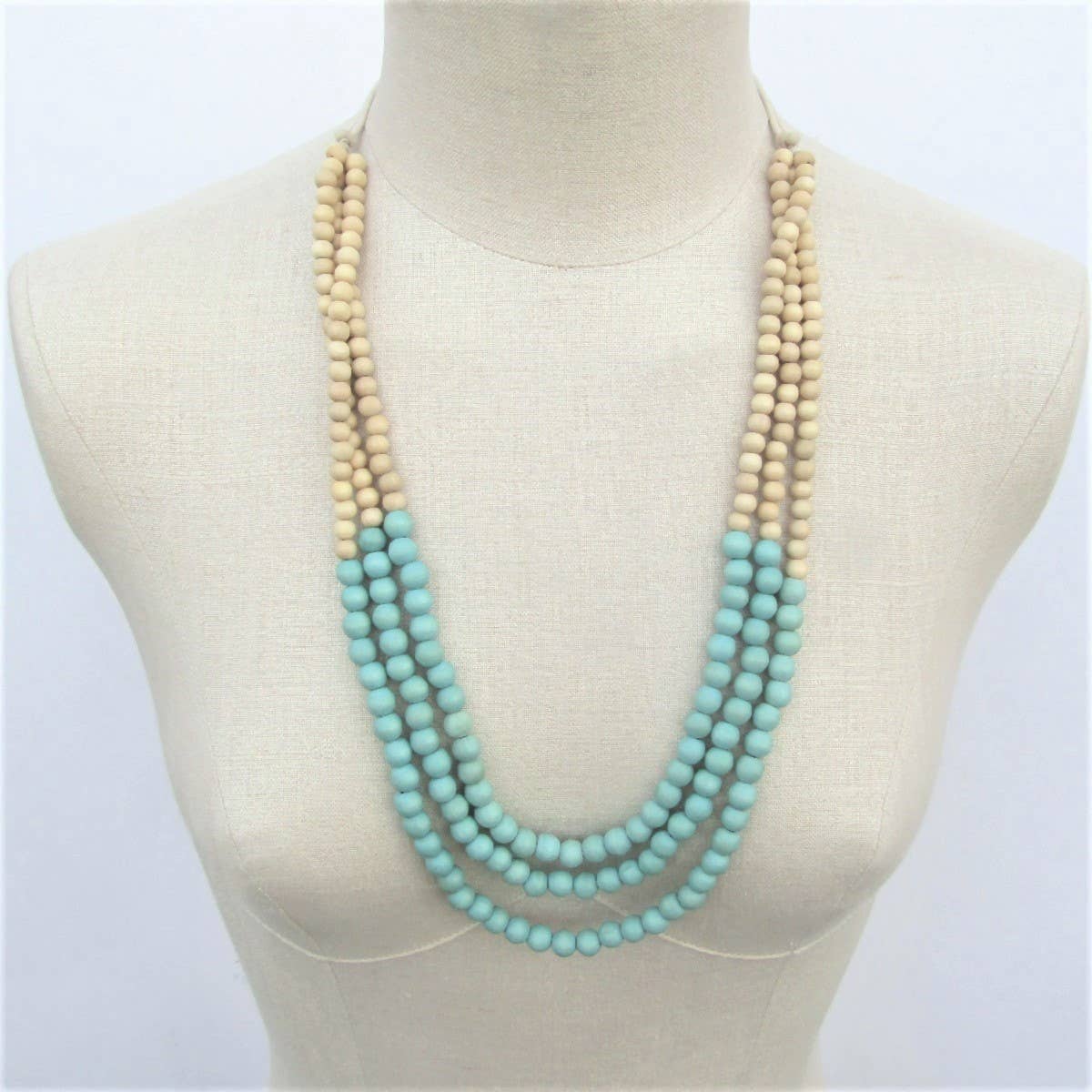 Katie and Company - Wholesale Beaded/Pearl Necklace - Dewi Necklace - Aqua1