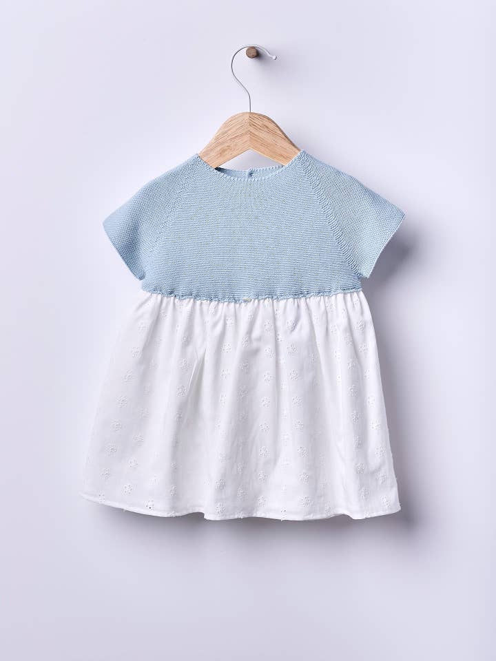 Kortärmad broderad klänning | PURE FEELINGS för wholesale av Wedoble: sustainable children's fashion