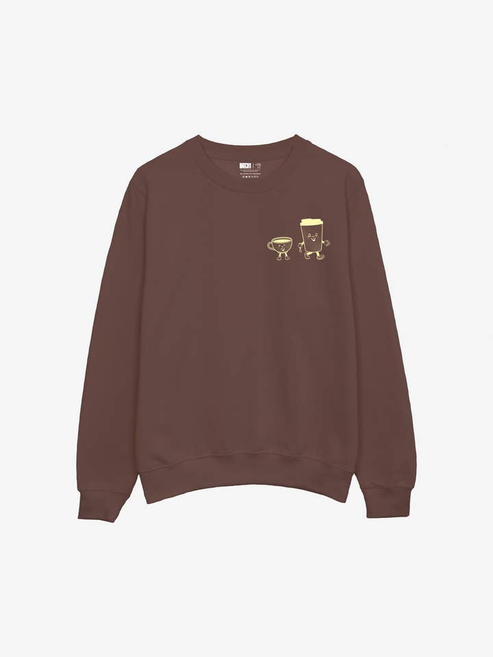Daily Grind Sweatshirt in Brown for wholesale by batch1