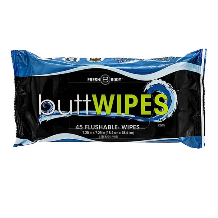 Buttwipes Flushable Personal Cleansing Wipes for wholesale by Fresh Body