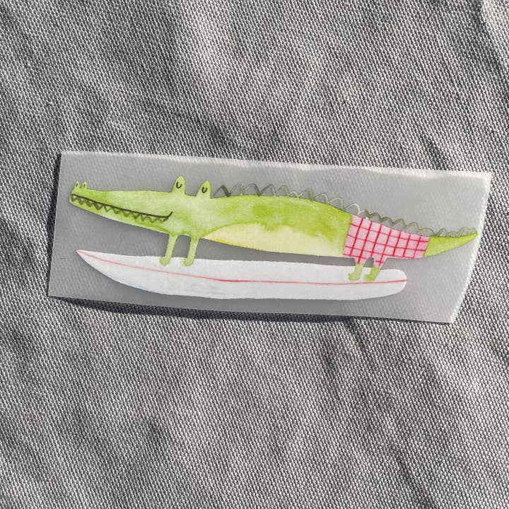 Parche de planchar de cocodrilo en tabla de surf para venta al por mayor de Hannahs Firlefanz