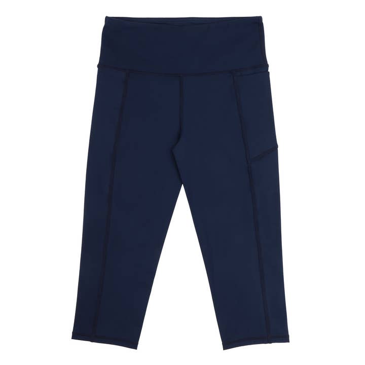 Leggings 3/4 blu navy da ragazza per la vendita all'ingrosso da parte di School Active Sports