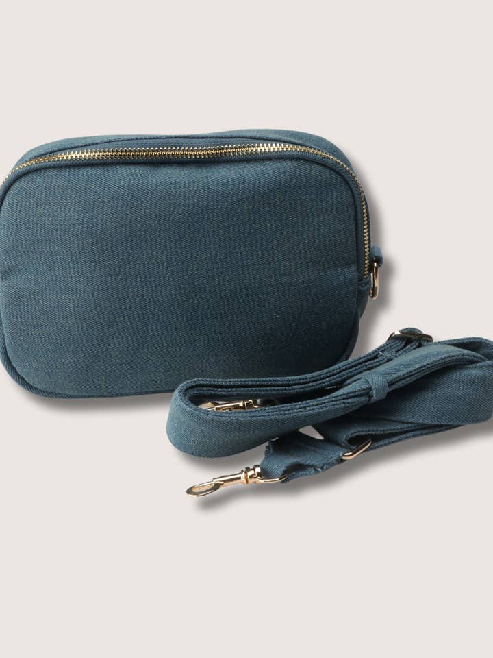 Denim Crossbody Belt Bag for wholesale by Fashion Statement