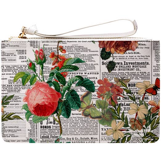 Pochette Floral Newsprint II per la vendita all'ingrosso da parte di Stringberry