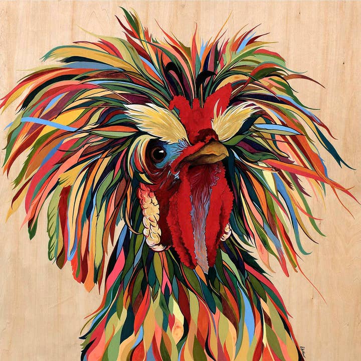 "Pancho the Rooster" Art for Chicken Lovers! • Unframed for wholesale by RobinArt