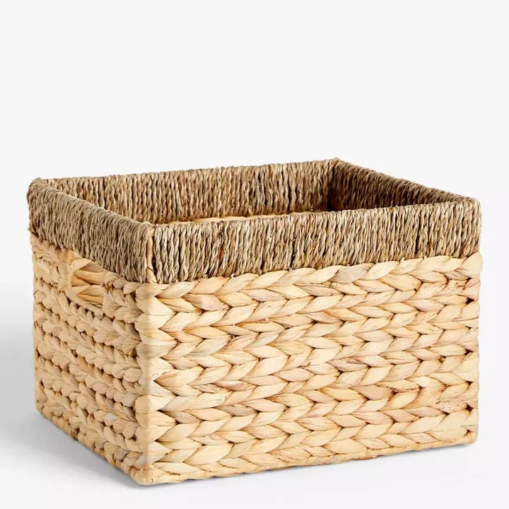 Sturdy Wicker Storage Basket with handles for wholesale by Natural Artisan Home