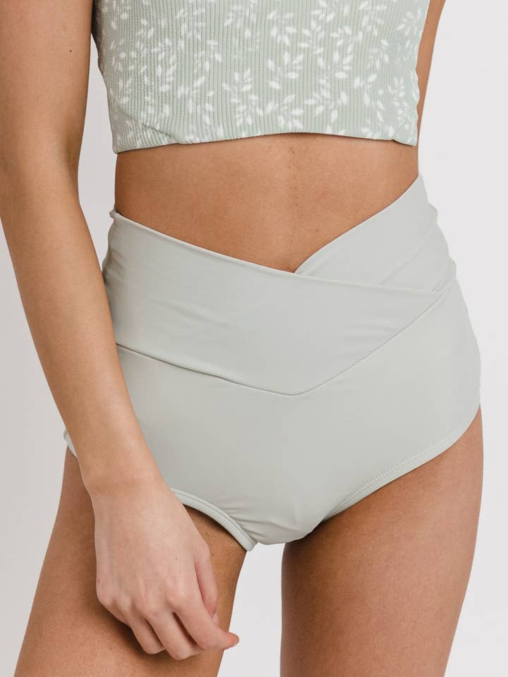 Sage Ultra High V Bottoms for wholesale by Coral Reef Swim