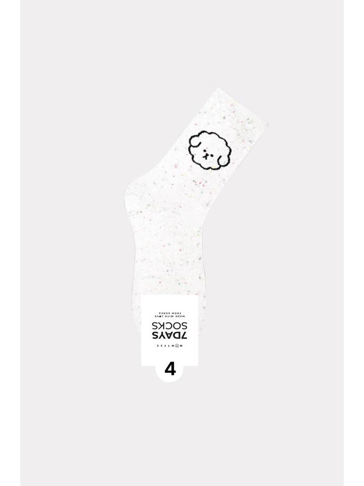 7DAYSSOCKS - Wholesale Socks - Women's - Women's Crew Line Puppy's Socks - Made in Korea3
