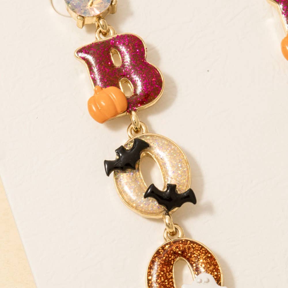 Anarchy Street - Wholesale Dangle Earrings - Halloween Boo Glitter Resin Dangle Earrings1