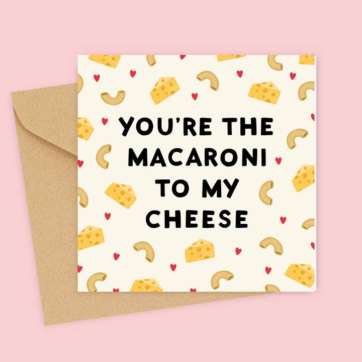 Mac and Cheese Valentines Card for wholesale by Lazy Sunday Collective
