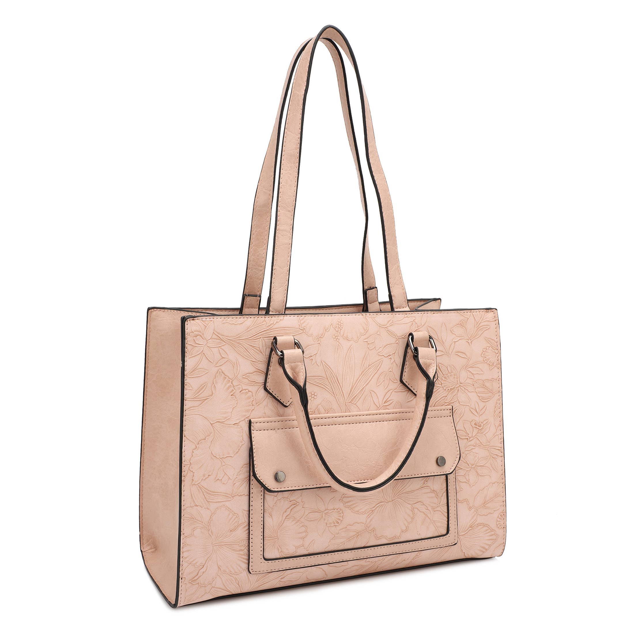 KAYLA+AVA - Vendita all'ingrosso Borsa tote - Donna - Set di borse tote con motivo floreale in rilievo Margaret Hibiscus2