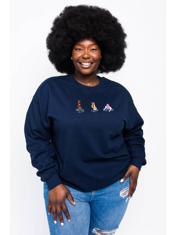 Limpet Store - Vente Sweat-shirt – femme - Sweat-shirt brodé de natation pour femme