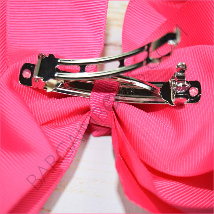 Bargain Bows - Wholesale Hair Bow - Kids - 6-inch Oversize Hair Bow with Barrette Clip