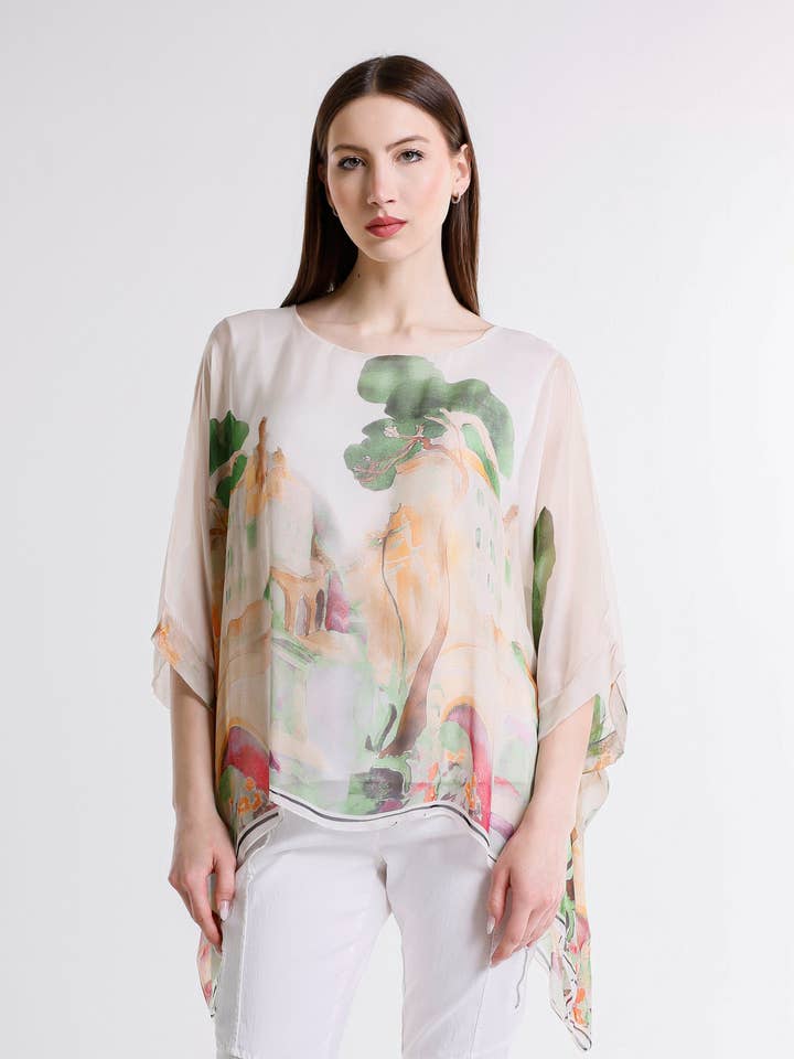 TINA Stephens Italy/Tees By Tina - Wholesale Kaftan - Women's - Sofia Villa Silk Kaftan (BQ201V)12