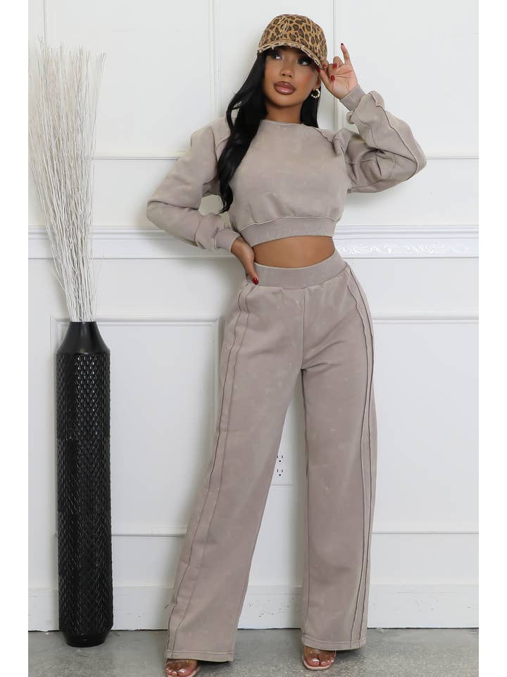 5besties inc - Wholesale Lounge Set - Women's - MINERAL WASH SWEATSHIRTS SET3