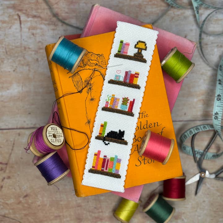 Book Lover Cross Stitch Bookmark Kit for wholesale by The Crafty Kit Company