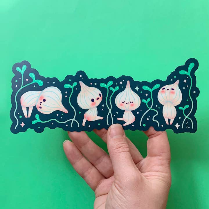 Hannakin - Wholesale Sticker - Garlic Sprout - Vinyl Bumper Sticker1