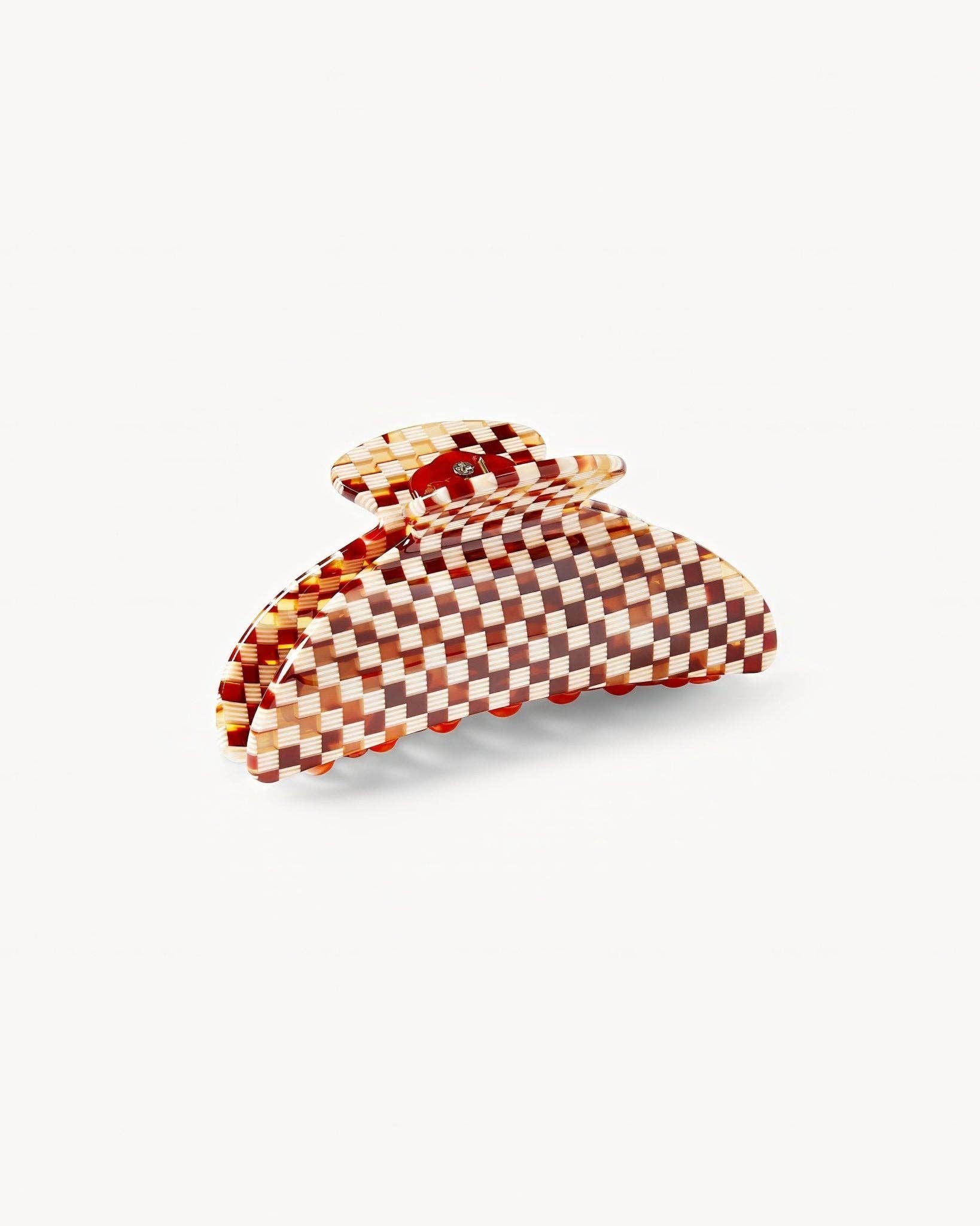 MACHETE - Wholesale Hair Clip - Women's - Midi Heirloom Claw in Tortoise Checker1
