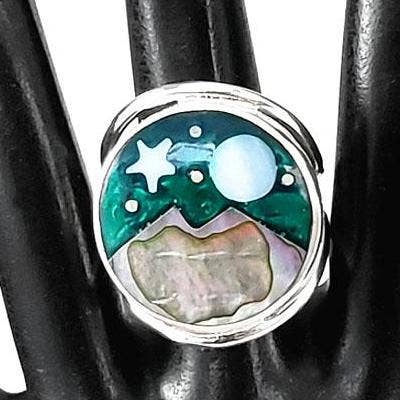Costello International – wholesale Cocktail/Statement Ring – Celestial Scene Ringar7