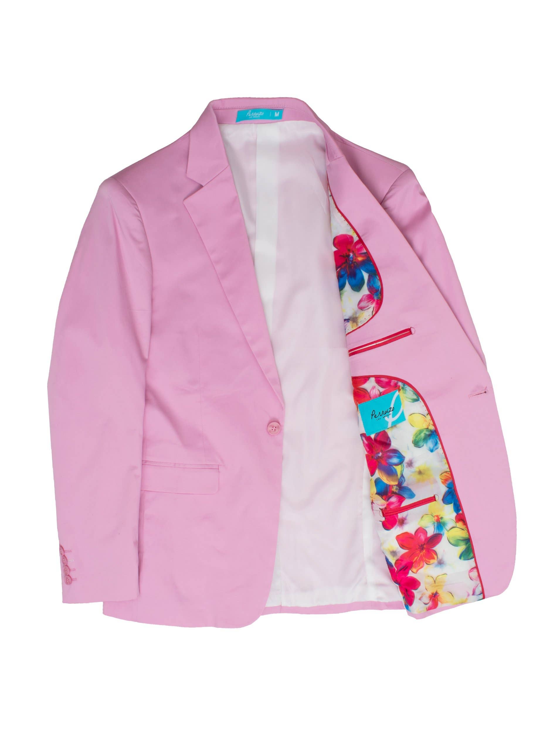 Perruzo - Wholesale Blazer - Heren - Modieuze blazer 9010 van roze katoen en stretch voor heren3