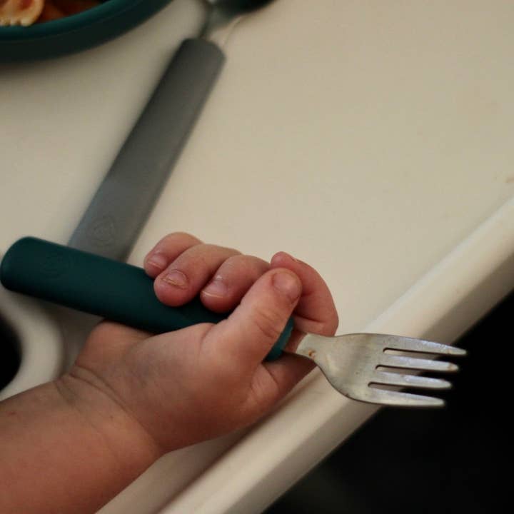 Soina - Wholesale Flatware Set - Kids & Baby - Cutlery set fork/spoon/knife (Grey P./Blue no1