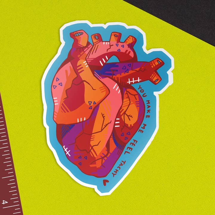 Anatomical Heart Sticker for wholesale by Disgaybled Designs