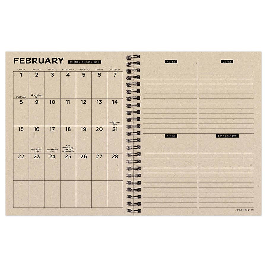 TF Publishing - Paper Goods - Wholesale Planner - 2026 Mushroom Medium Weekly Monthly Planner3