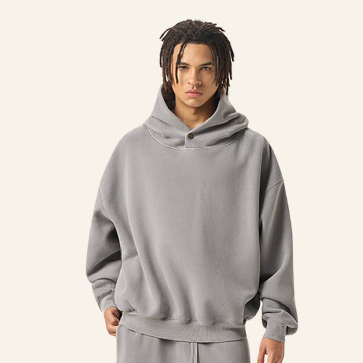 Sweat à capuche décontracté lavé pour homme 350 Heavyweight pour la vente par particleactive
