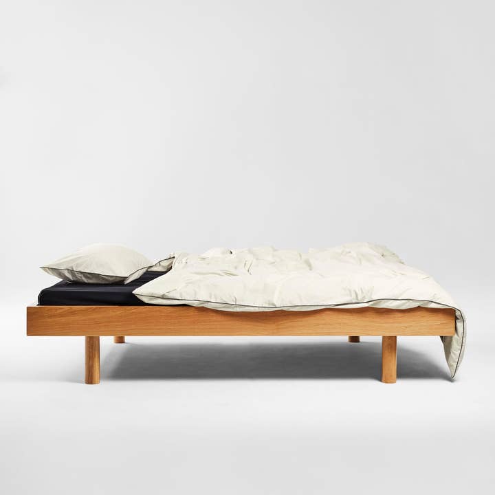 SUTRAM - Wholesale Duvet Cover - Duvet Cover in Contrast Edge, Canvas with Cinder