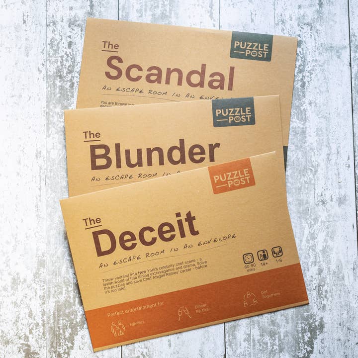 Puzzle Post Games - Wholesale Board Game - Escape Room | Puzzle Game | Board game | The Deceit