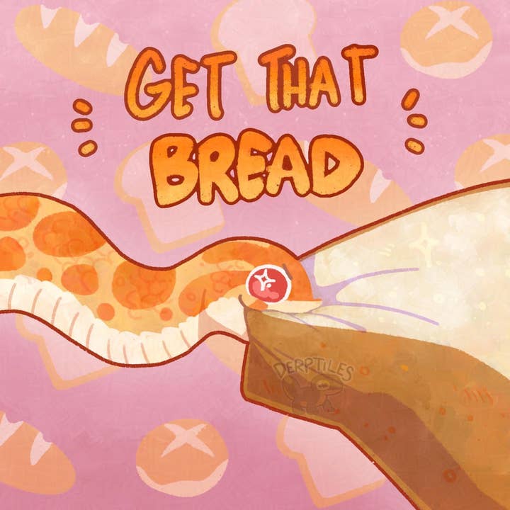 "Get That Bread" Hognose Print for wholesale by Derptiles