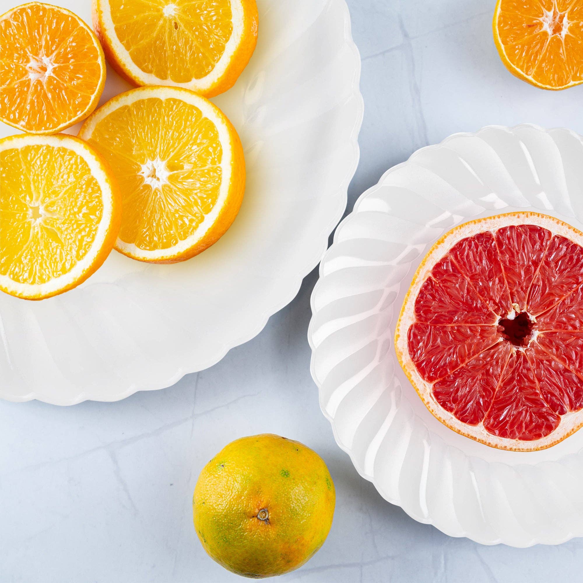 Smarty had a Party - Wholesale Disposable Plate - 6" Clear Flair Plastic Pastry Plates - 18 pcs7