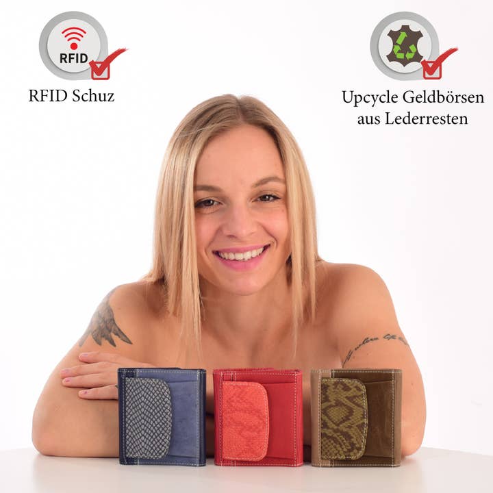 Sunsa – Großhandel Brieftasche – Damen – Kleine Geldbörse. Leder Portemonnaie. Nachhaltig Geldbeutel (Kopie)