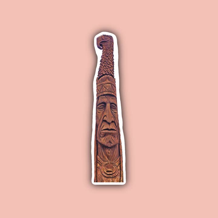 Bethany Beach Totem Pole - 3" Waterproof Sticker for wholesale by Delmarva Stickers