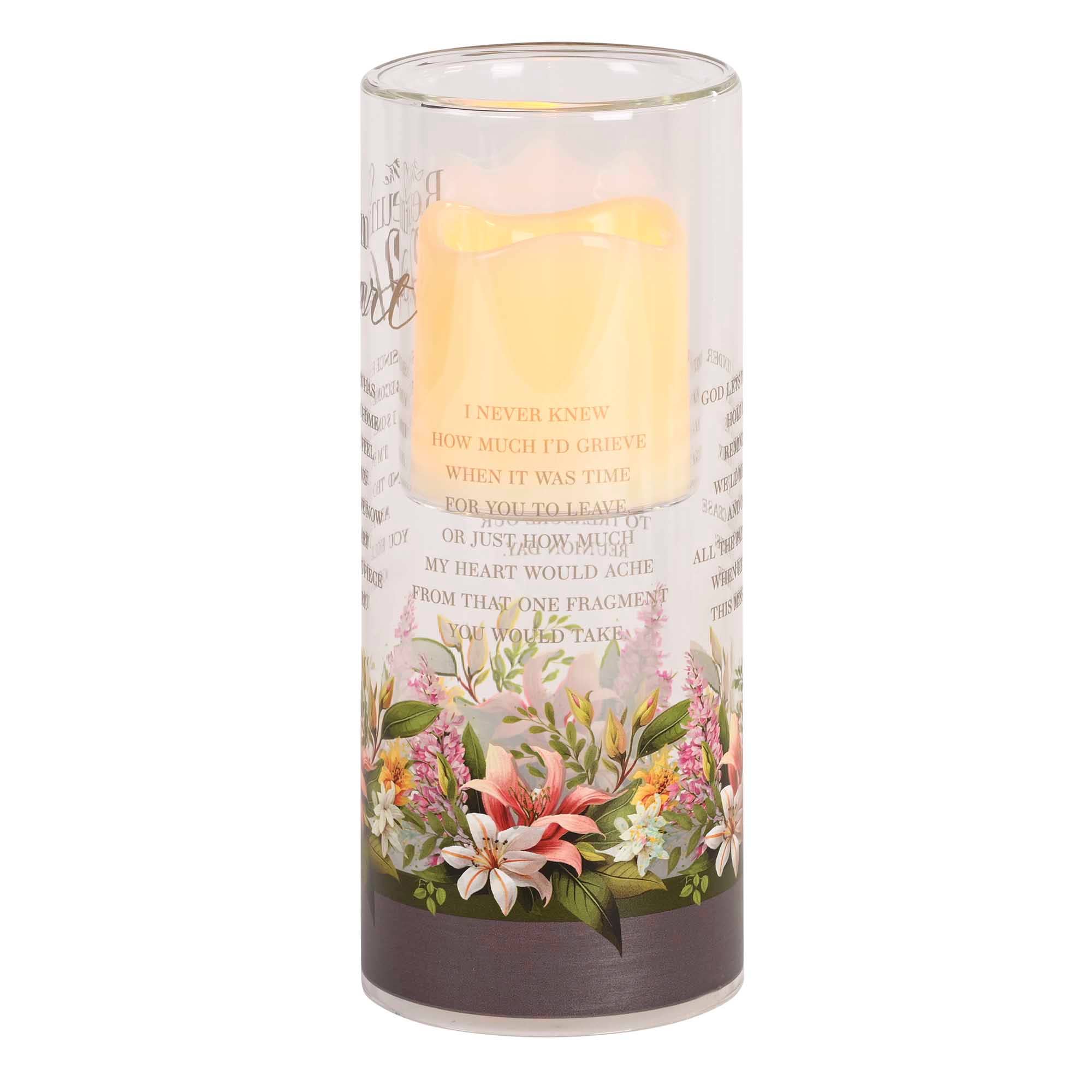 Dicksons – wholesale Flameless candle – Candleholder Floral Reunion Heart 10H1