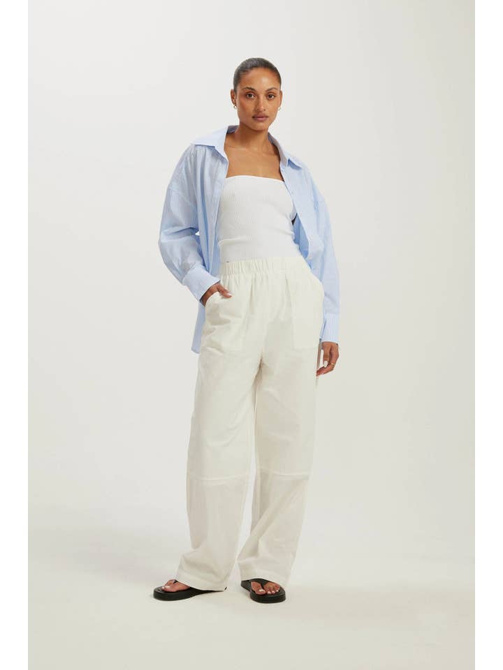 White Summertide Wide Leg Pant for wholesale on Faire2